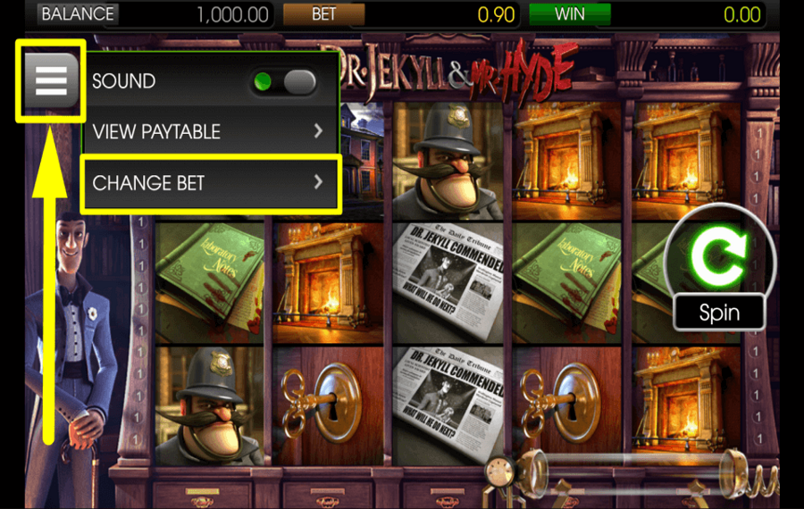 Dr Jekyll And Mr Hyde SELECCIONA EL IMPORTE DE LA APUESTA.