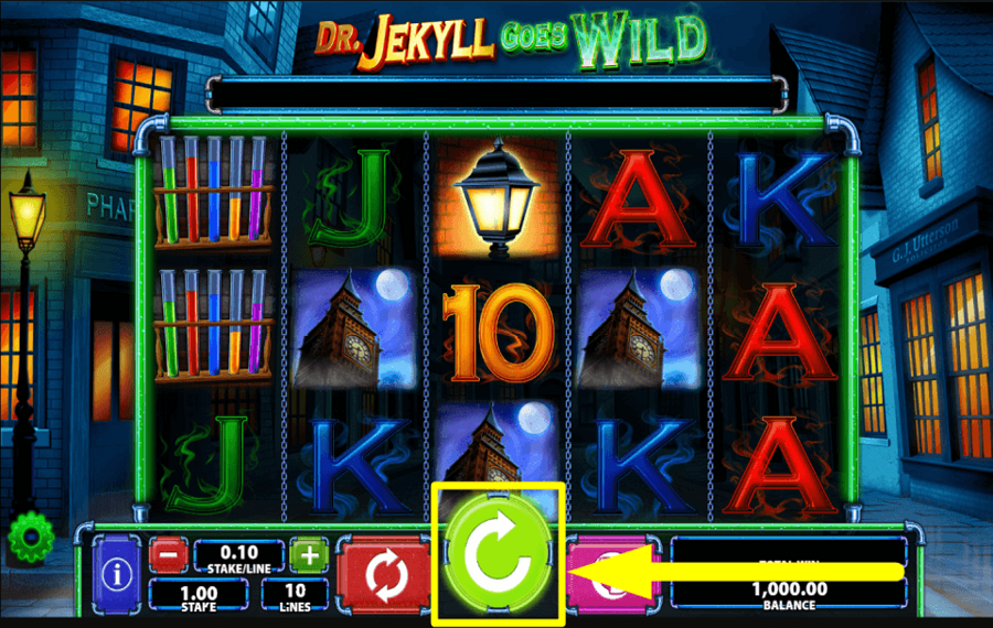 Dr Jekyll Goes Wild SPIN TO WIN.