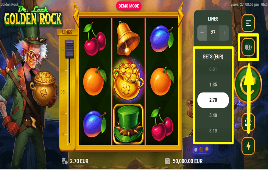Dr Luck Golden Rock ASIGNAR LA APUESTA.