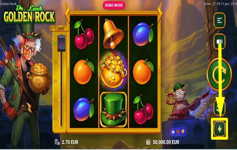 Dr Luck Golden Rock ACELERA EL JUEGO.