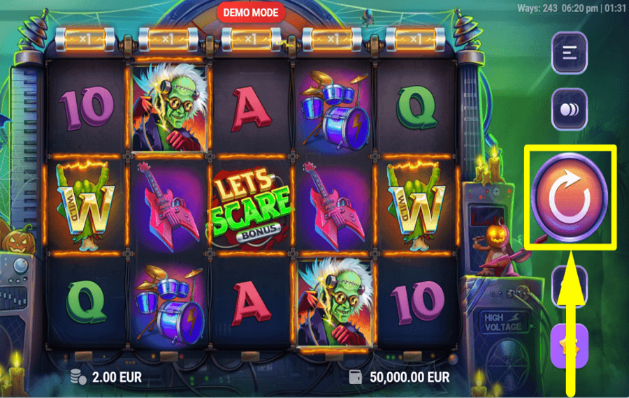 Dr Rock and Creepy Monster FAITES TOURNER LA ROUE POUR GAGNER DES RÉCOMPENSES.