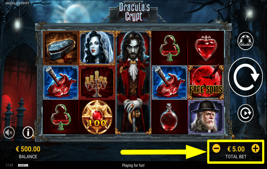 Draculas Crypt CHOOSE YOUR STAKE.