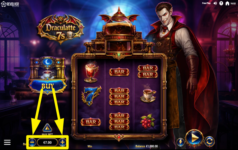 Draculatte 7s ОПРЕДЕЛИТЕ ЗНАЧЕНИЕ СТАВКИ.