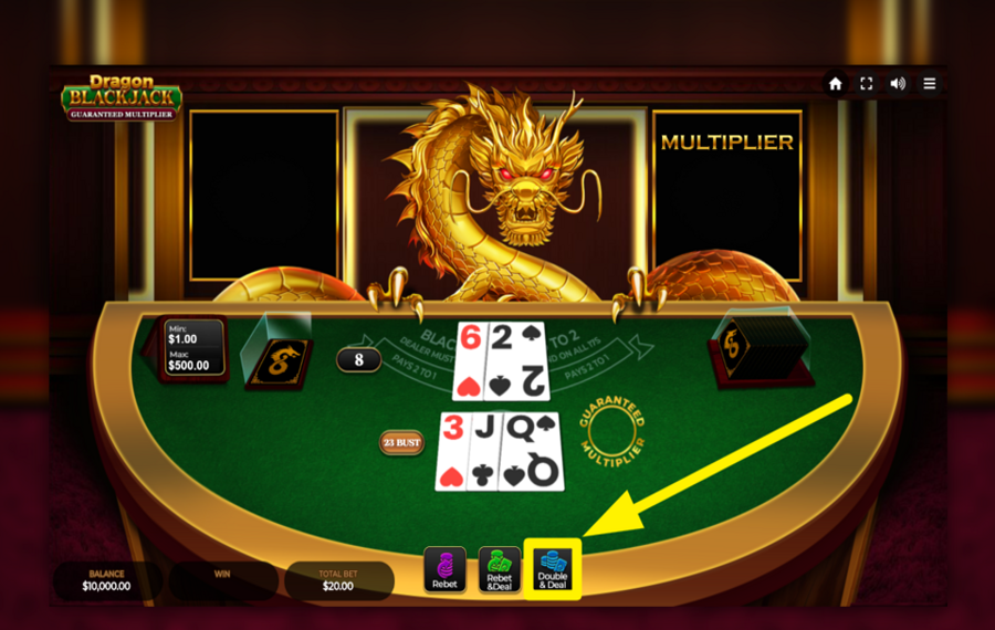 Dragon Blackjack Guaranteed Multiplier DOUBLEZ VOS CHANCES !