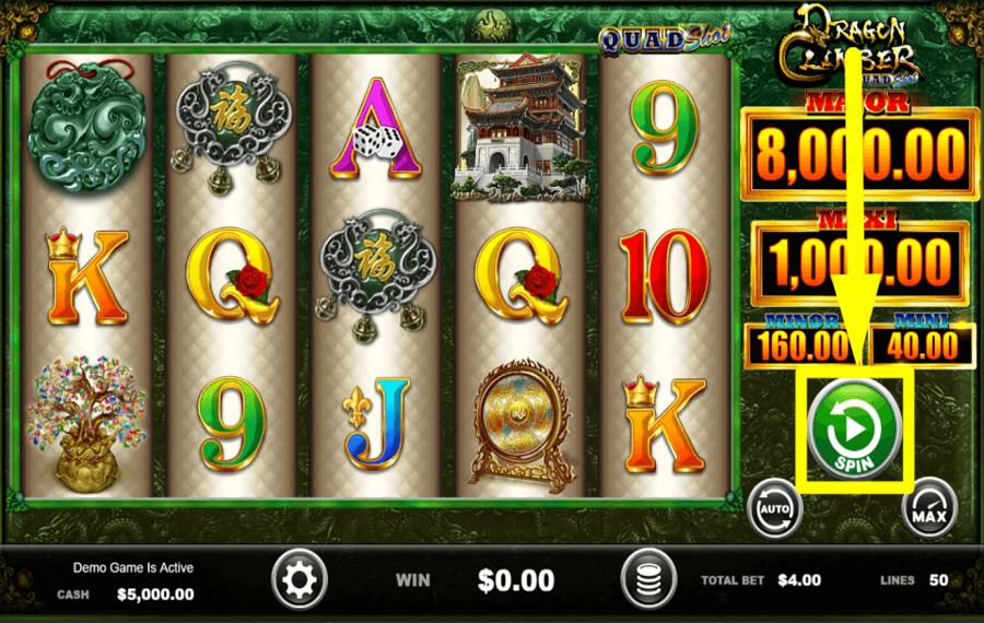 Dragon Climber Quad Shot ИГРАЙТЕ, ЧТОБЫ ПОБЕДИТЬ.