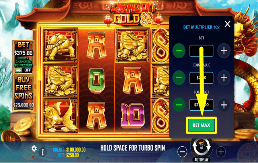 Dragon Gold 88 APUESTA TODAS LAS MONEDAS.