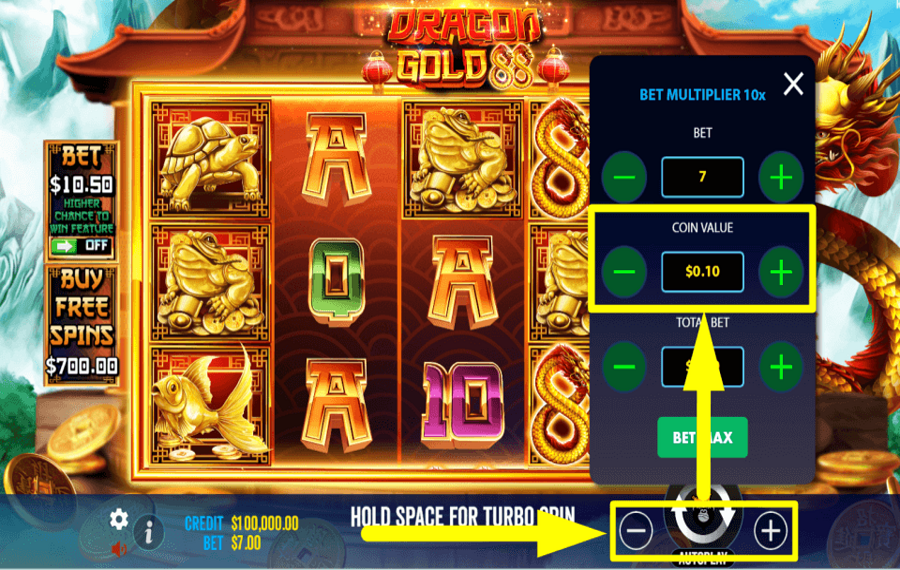 Dragon Gold 88 COLOCA TUS MONEDAS.