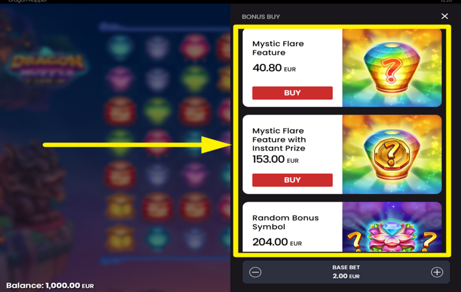 Dragon Hopper BUY A BONUS PACKAGE.