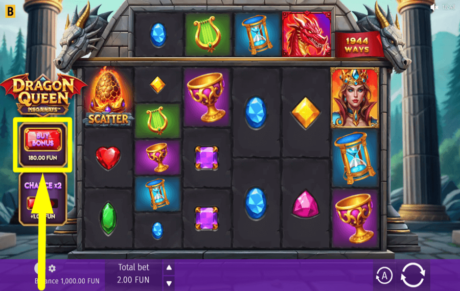 Dragon Queen Megaways COMPRA DE GIROS.
