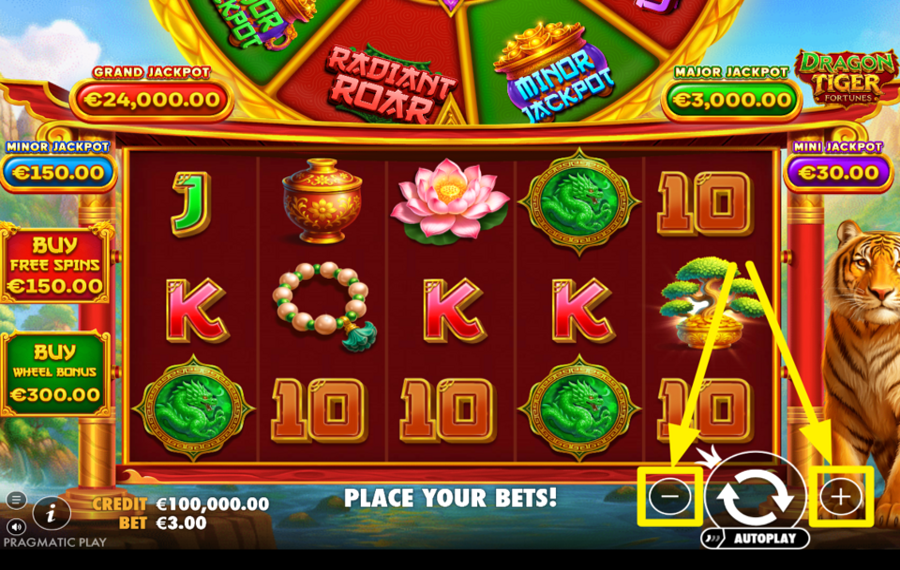 Dragon Tiger Fortunes DÉTERMINEZ VOTRE MISE.