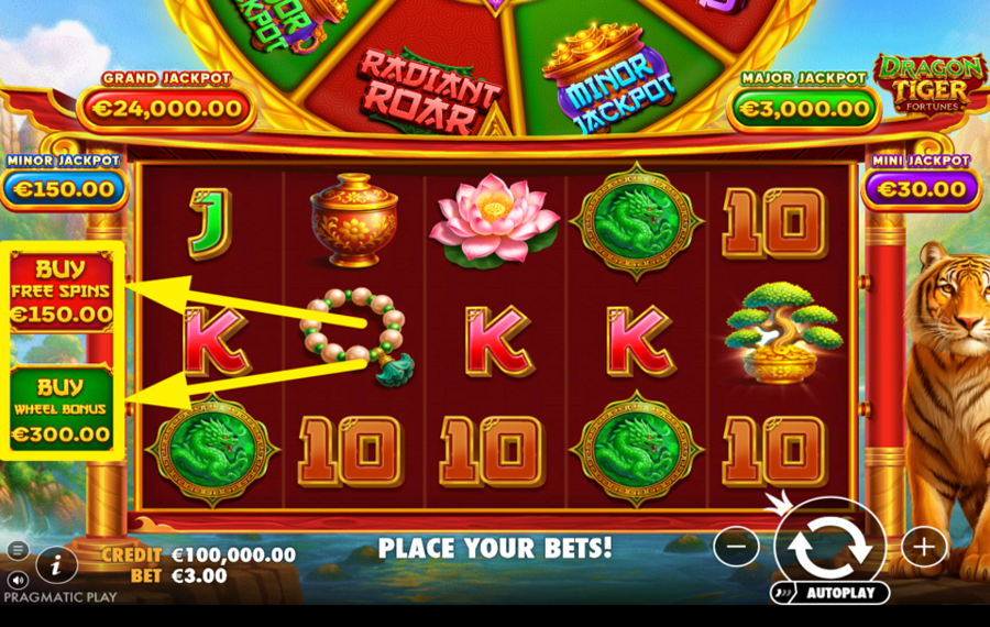 Dragon Tiger Fortunes PROFITEZ D'UN BONUS !