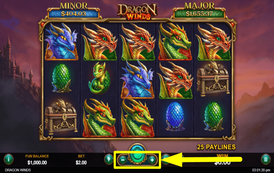 Dragon Winds УСТАНОВИТЕ СТАВКУ.