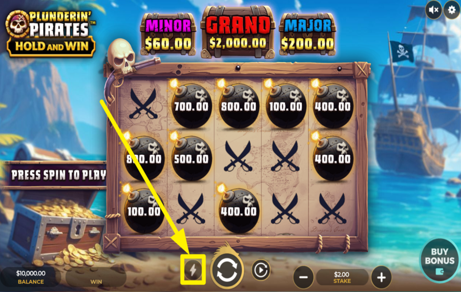 DragonGaming Plunderin Pirates Hold and Win UNLEASH TURBO CHARGE.