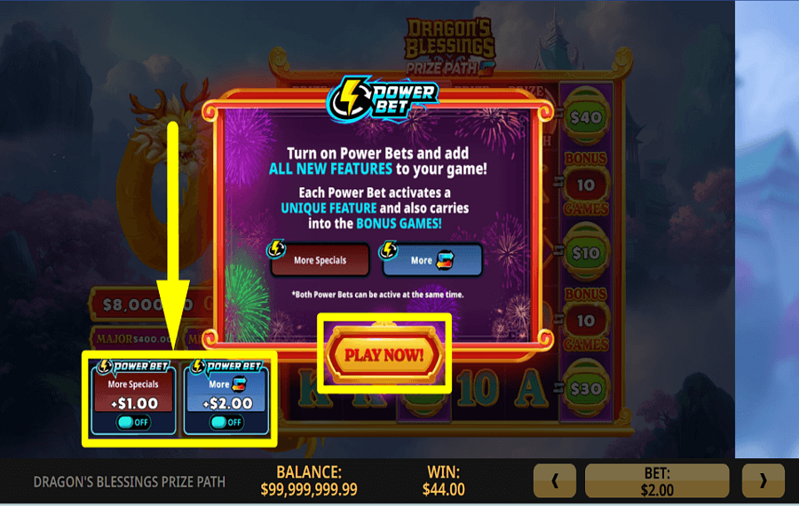 Dragons Blessing Prize Path STAKE MORE COINS.