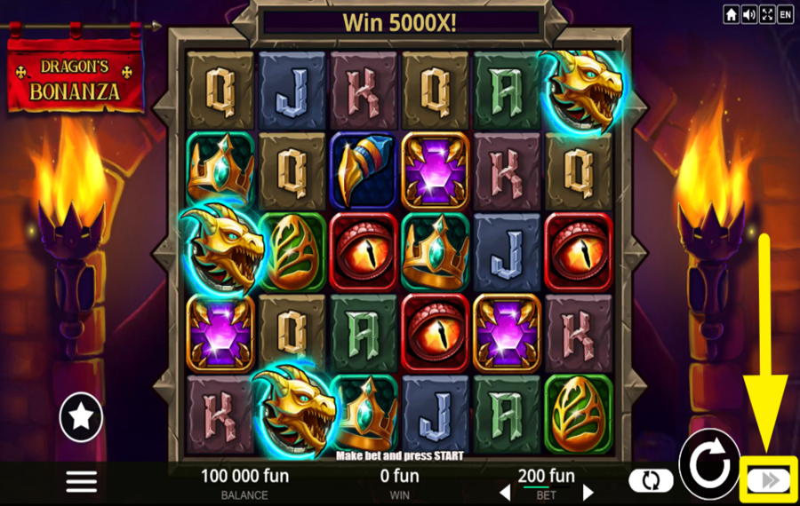 Dragons Bonanza CHANGE THE SPEED.