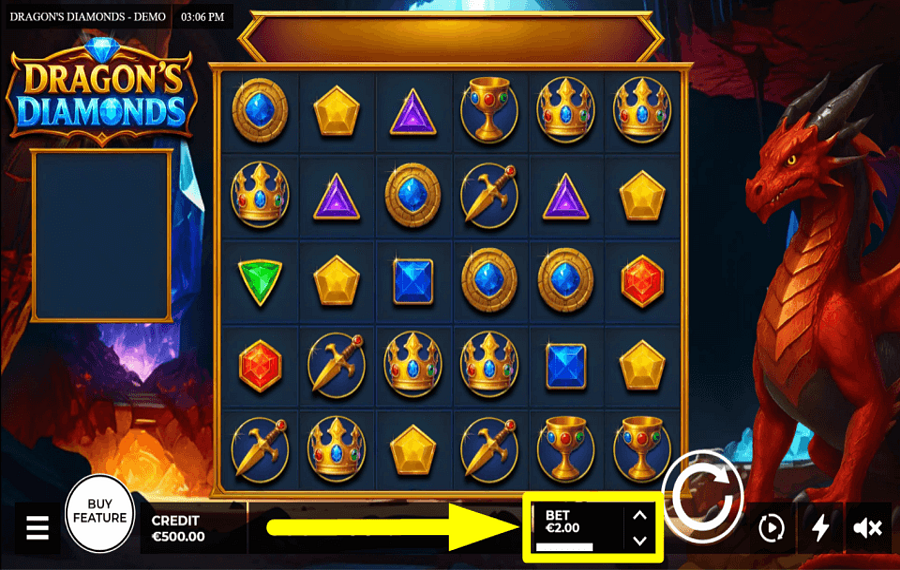 Dragons Diamonds УСТАНОВИТЕ СТАВКУ.
