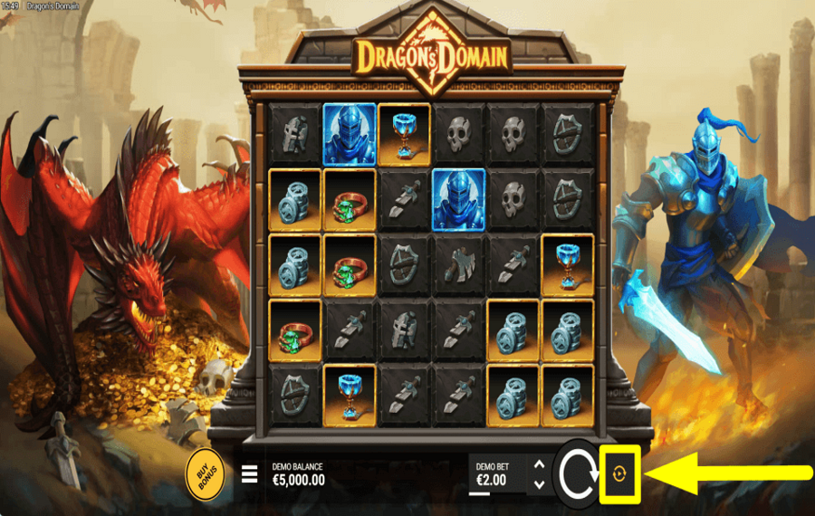 Dragons Domain CHOOSE AUTOMATIC SPINS.