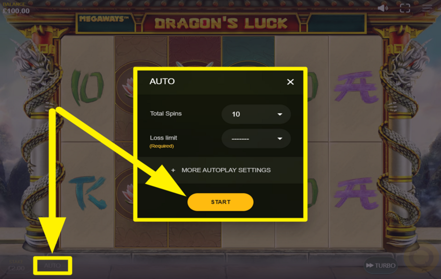 Dragons Luck Megaways SCEGLI GIRI AUTOMATICI.