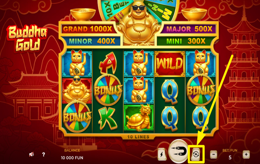 DreamPlay Buddha Gold AVVIA I GIRI AUTOMATICI.