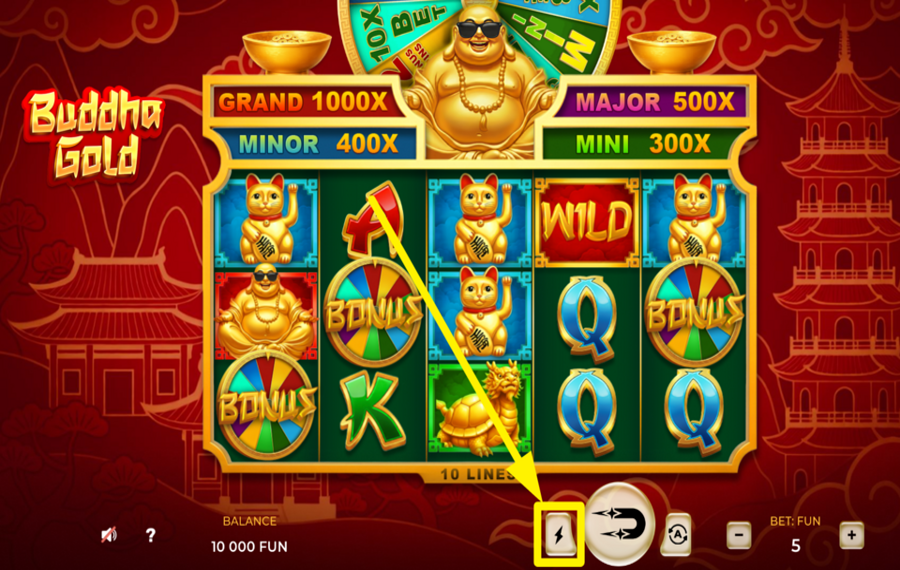 DreamPlay Buddha Gold AUMENTA IL GIOCO.