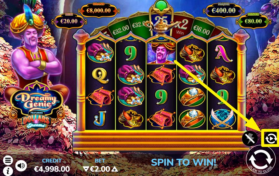 Dreamy Genie Dollars and Dreams UTILISER LA LECTURE AUTOMATIQUE.