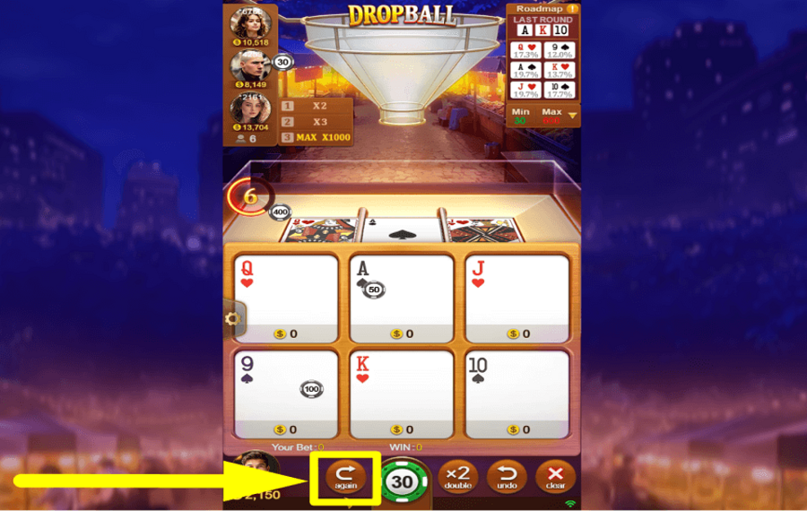 Dropball REPEAT THE WAGER.