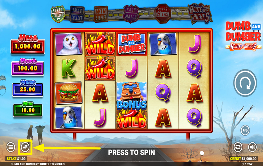 Dumb and Dumber Route to Riches ASSIGN A BET VALUE.