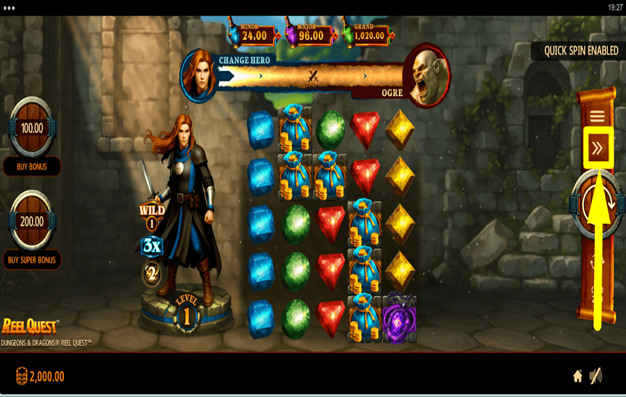 Dungeons and Dragons Reel Quest CAMBIARE RITMO.