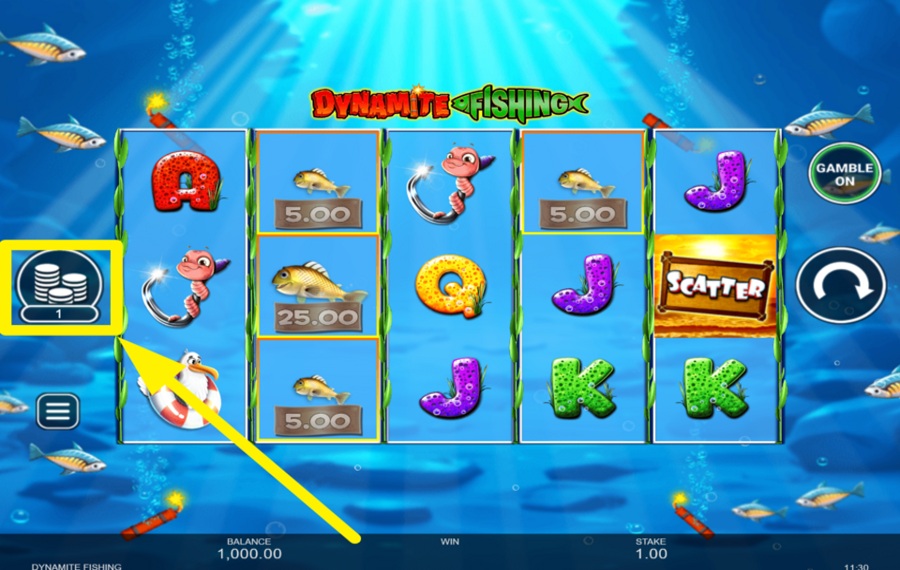 Dynamite Fishing ИЗМЕНИТЕ СВОЮ СТАВКУ.