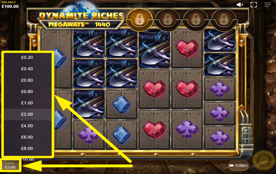 Dynamite Riches MegaWays PLATZIEREN SIE IHRE WETTE.