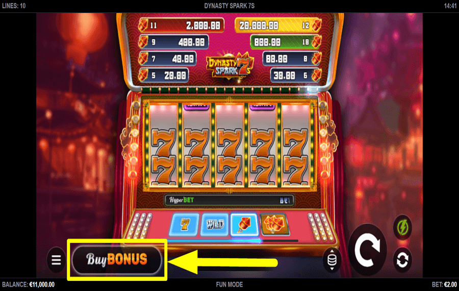 Dynasty Spark 7s PAY FOR EXTRA SPINS.