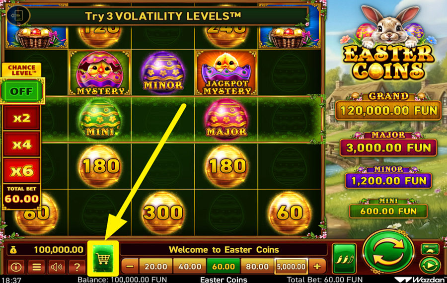 Easter Coins DÉBLOQUEZ UN JEU BONUS.