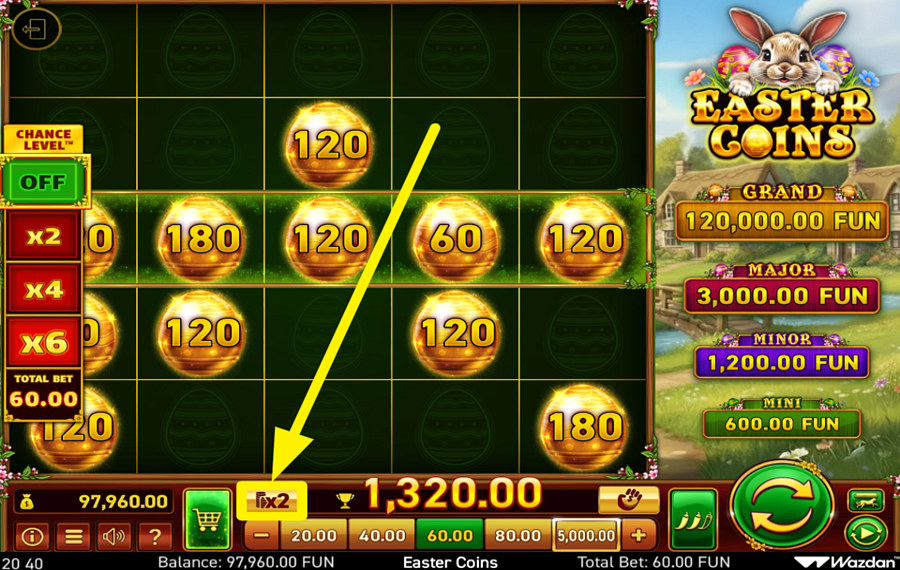 Easter Coins METTEZ VOTRE GAIN EN JEU.