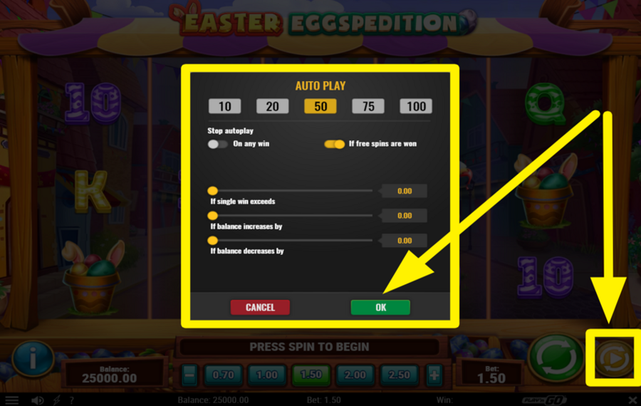 Easter Eggspedition ELIGE GIROS AUTOMÁTICOS.