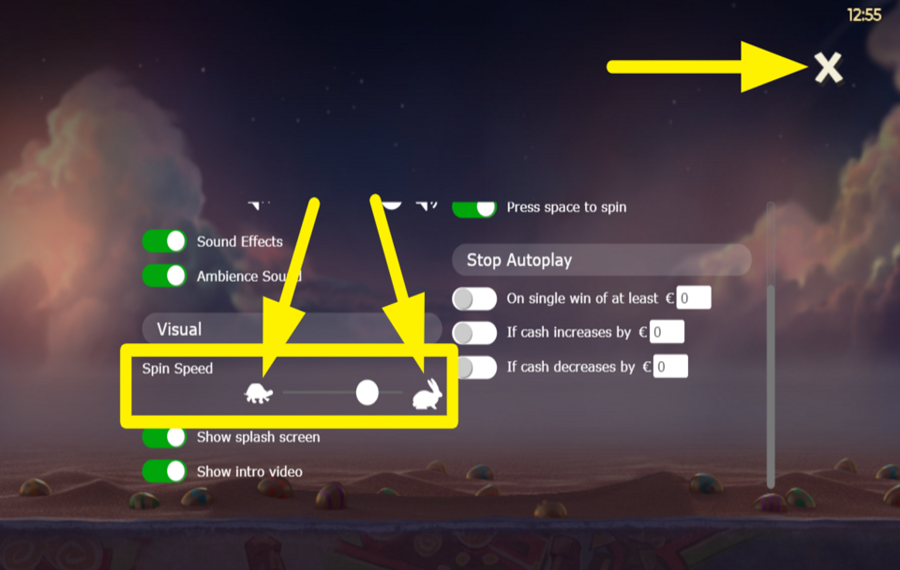 Easter Island 2 CHANGE THE SPIN SPEED.