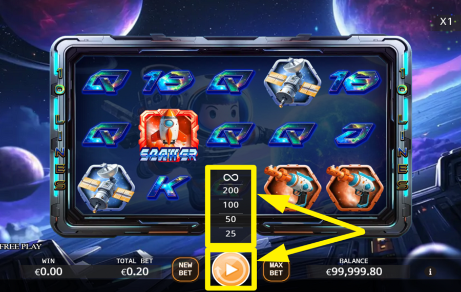 Edge of the Stars UTILIZZARE LA ROTAZIONE AUTOMATICA.