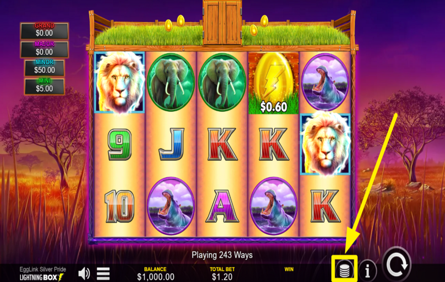 EggLink Silver Pride ВЫБЕРИТЕ СУММУ СТАВКИ.