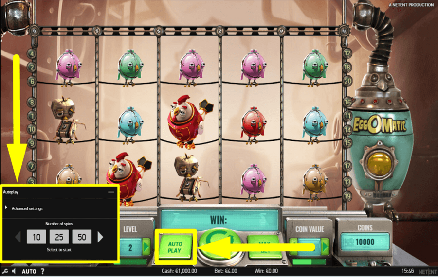 EggOmatic CONTINUE AUTOMATICALLY.