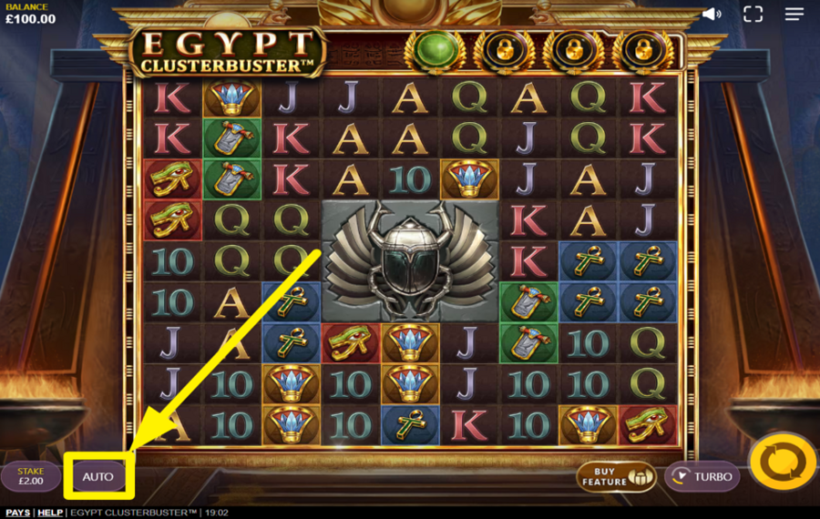 Egypt Clusterbuster АКТИВИРУЙТЕ АВТОМАТИЧЕСКИЙ ОТЖИМ.