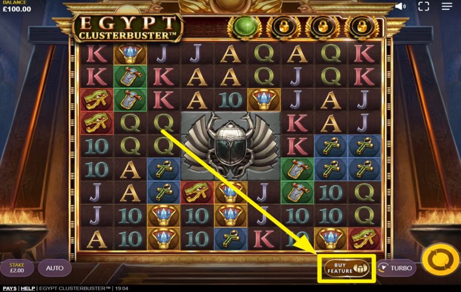 Egypt Clusterbuster РАЗБЛОКИРУЙТЕ БОНУСНУЮ ФУНКЦИЮ.