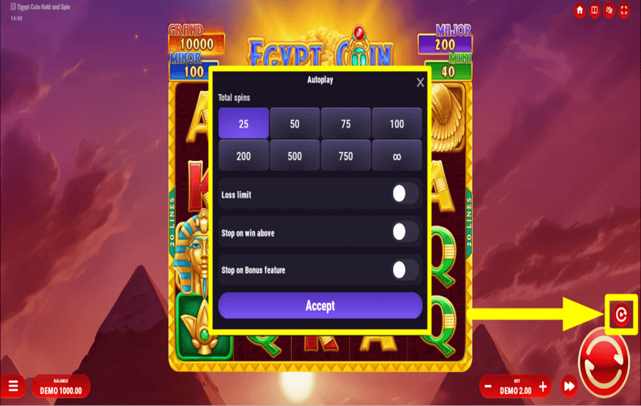 Egypt Coin Hold and Spin ВЫБИРАЙТЕ АВТОМАТИЧЕСКИЕ ВРАЩЕНИЯ.