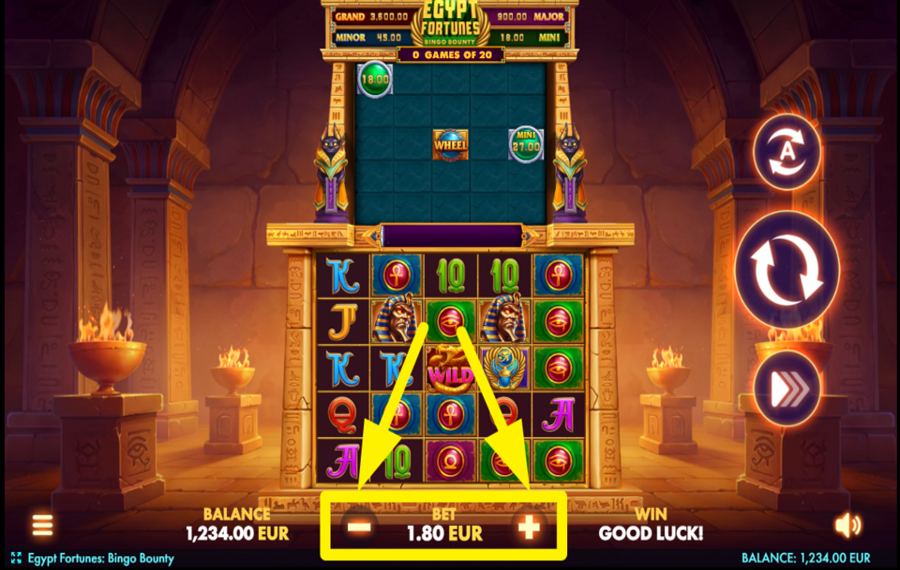 Egypt Fortunes Bingo Bounty ASSEGNARE UN VALORE ALLA SCOMMESSA.