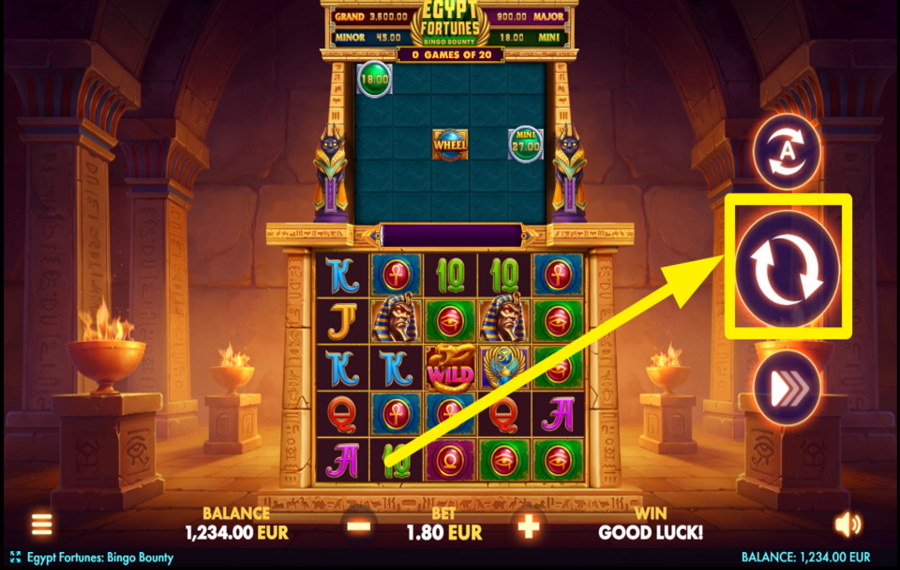 Egypt Fortunes Bingo Bounty GIRA PER LA VITTORIA!