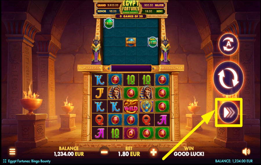 Egypt Fortunes Bingo Bounty ACCELERA IL GIOCO!