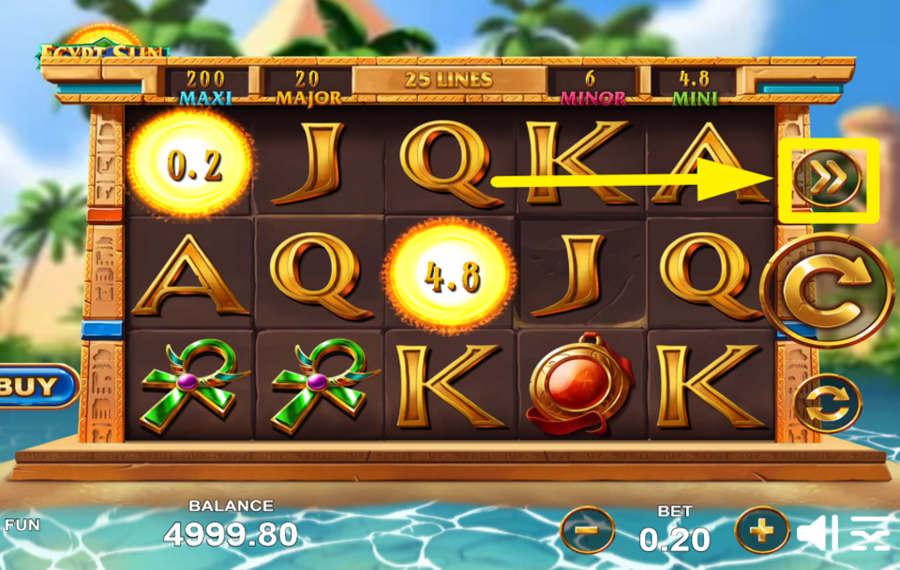 Egypt Sun Deluxe RAMP UP THE SPEED.