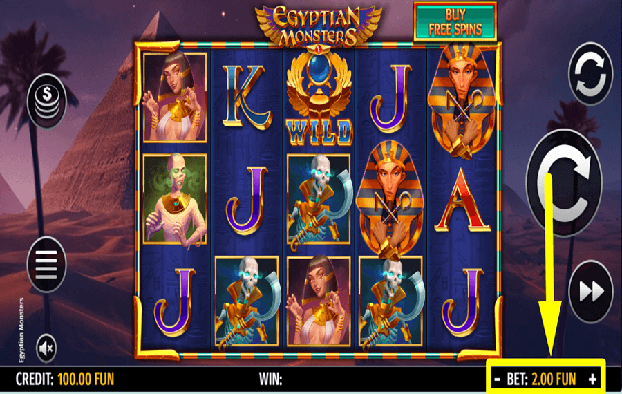 Egyptian Monsters DETERMINE THE WAGER.