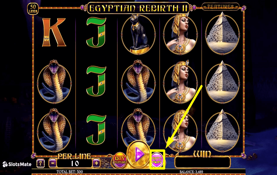 Egyptian Rebirth II Utilisation de la fonction facultative « Lecture automatique ».