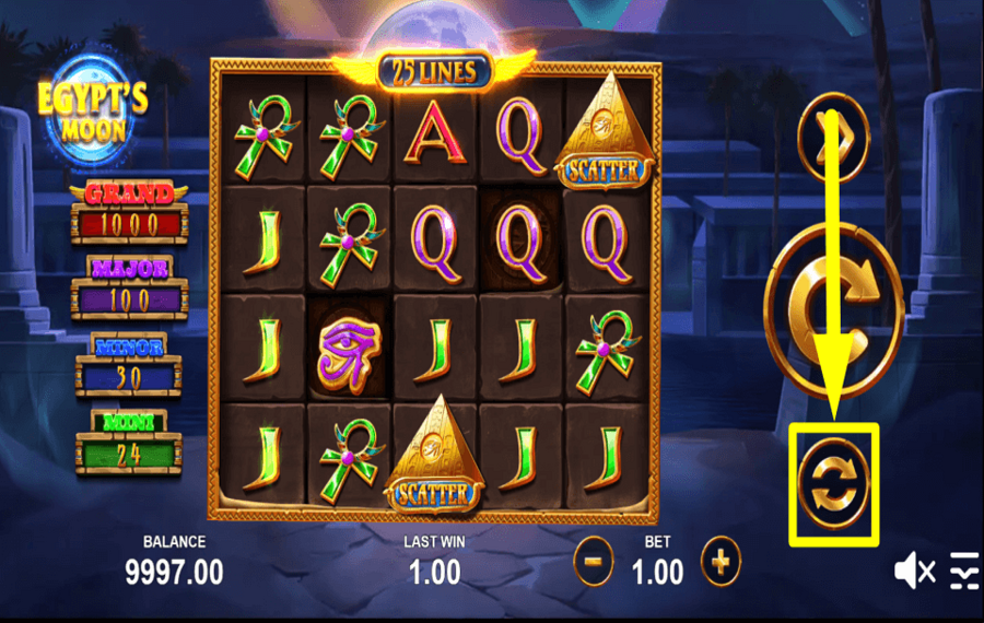 Egypts Moon SCEGLI I GIRI AUTOMATICI.