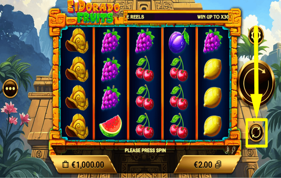 El Dorado Fruits USE AUTOMATIC SPINS.