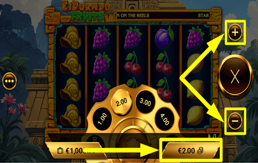 El Dorado Fruits DETERMINE YOUR WAGER.